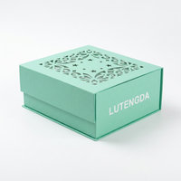 Boîte cadeau en carton rigide recyclable avec fermeture magnétique et logo personnalisé, doublure en éponge pour cadre photo, emballage cosmétique de luxe
