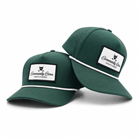 Gorra de Golf con Logotipo Aplicado, Cinco Paneles, OEM Personalizada, MOQ Bajo, Sarga de Algodón Premium, Correa Ajustable, Alta Calidad, Unisex para Hombre