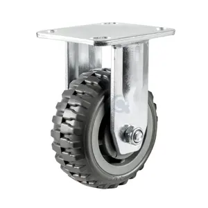 125mm 150mm Heavy Duty Caster Wheels Grey Swivel Fixed Lock Castor Wheel Cart Wheel