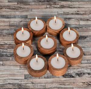 Trang trí nội thất gỗ keo tealight người giữ ngọn nến cho đám cưới, đảng, sinh nhật, kỳ nghỉ - Product Image 1