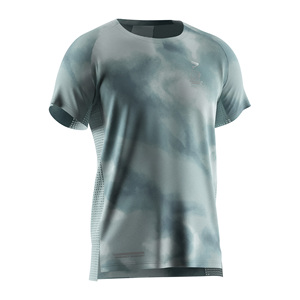 T-shirt de course de qualité professionnelle pour hommes, respirant, anti-transpiration, avec logo réfléchissant pour les exercices de haute intensité - Product Image 3