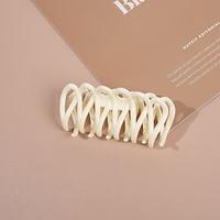 Mode coréenne mat creux plus grand en plastique pince à cheveux pour femmes accessoires de cheveux