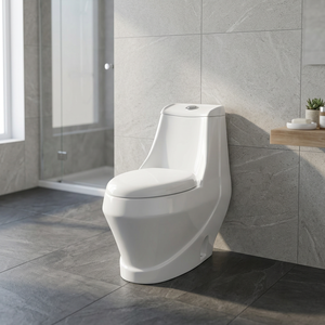 WC monobloc en céramique au design moderne, très demandé, pour hôtels – Sanitaires - Product Image 1