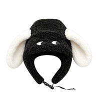 Adorable Chapeau d'Hiver Unisexe à Oreilles de Chien, Doux et Moelleux, Chapeau Amusant de Dessin Animé avec Sangle Mentonnière Réglable, Chapeau d'Extérieur pour Temps Froid, Idéal pour Adultes lors de Festivals