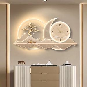 Shengtai phòng ăn hiện đại bức tranh trang trí, Đồng hồ treo tường đồng hồ, đồng hồ sáng tạo, bức tranh Đèn tường cho phòng khách - Product Image 3