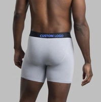 PATON Boxer Homme Personnalisé Respirant et Rafraîchissant en Coton Tricoté Micro-Mesh, Design Traditionnel à Braguette Mi-Cuisse, Poche Ergonomique