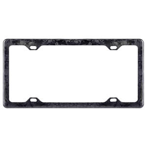 Cadre de plaque d'immatriculation de voiture en Fiber de carbone forgé véritable avec <span class=keywords><strong>4</strong></span> trous minces/support de couverture de plaque d'immatriculation automatique - Product Image 1