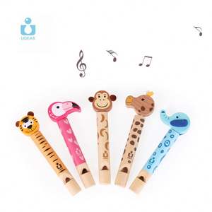 UDEAS-Juguetes de bambú de alta calidad para niños, instrumentos musicales educativos, Silbatos de madera - Product Image 5