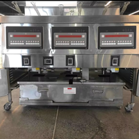 Machine commerciale de frites de poulet de grande capacité de la friteuse à gaz 75L avec la pompe à huile