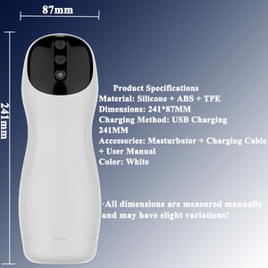 Intelligente multifunctionele 4-modi vibratie zuigende geluidswarmende vliegtuigbeker volwassen seksspeeltjes masturbatiemachine - Product Image 5