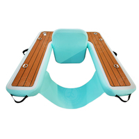 Aufblasbares schwimmendes Stuhl-Tisch-Set – Wasser-Lounge-Möbel für Pool, See und Strandparty