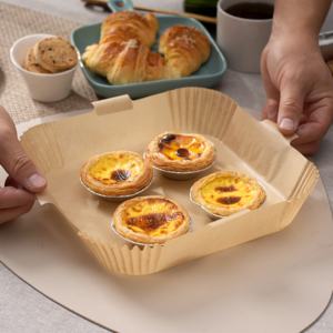 Cuadrado redondo resistente al calor 100 alimentos no pegajosos freidora de aire desechable <span class=keywords><strong>papel</strong></span> de horneado de freidora de aire - Product Image 6