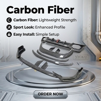 Kit carrosserie en fibre de carbone YCK, pelle avant, jupe latérale, diffuseur arrière, aileron supérieur, 2019-2024, adapté aux kits de conversion Audi Q3