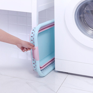 Vente en gros Nouveau panier à <span class=keywords><strong>linge</strong></span> pour bébé <span class=keywords><strong>Rangement</strong></span> pliable en plastique pour vêtements sales pour la salle de bain ou les toilettes pour les petits espaces - Product Image 3