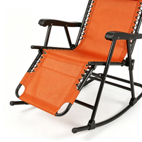Nouvelle conception de chaise à bascule pliable d'extérieur, écologique, avec structure en acier inoxydable, confortable et moelleuse, fauteuil inclinable zéro gravité
