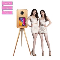 Nouvelle conception de photomaton vintage en bois, photomaton rétro en bois avec imprimante