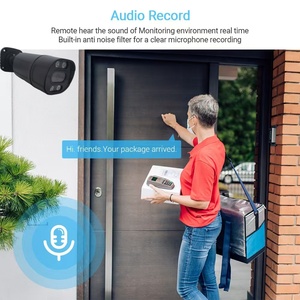 4百万ピクセルPOEフルカラーナイトビジョン双方向オーディオデュアルフラッシュアラームOVINFプロトコルネットワーク防犯カメラ - Product Image 5