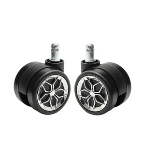 Promoção Rodízio Giratório de Poliuretano Preto para Móveis e Cadeiras, Material PU Macio, 3 Polegadas (<span class=keywords><strong>75mm</strong></span>) e 11*22mm - Product Image 2