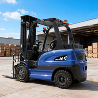Chariot élévateur électrique 3 tonnes avec batterie lithium, déplaceur latéral, moteur AC sans balais, contrepoids pour entrepôt logistique OEM