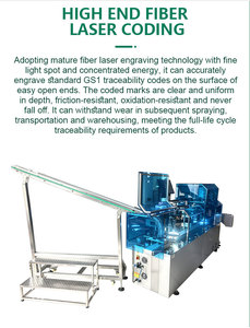 Marqueur laser à fibre double tête à alimentation automatique pour capuchons en aluminium, avec inspection CCD et système de rejet automatique pour machines à codes QR - Product Image 5