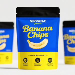 Sacs d'emballage en plastique en aluminium imprimé sur mesure de qualité alimentaire pour les chips de banane, les chips de pommes de terre, les noix et les bonbons - Product Image 2