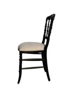 <span class=keywords><strong>Chaise</strong></span> d'appoint Windsor de style antique français du milieu du siècle, style Napoléon III, en bois de chêne massif, tissu en lin, <span class=keywords><strong>chaise</strong></span> de salle à manger - Product Image 4