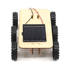 Coche solar de madera de 6 ruedas, kit de bricolaje, juguete educativo científico para niños - Product Image 3