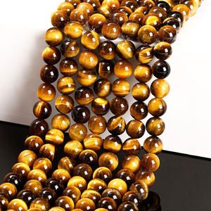 ลูกปัดหินธรรมชาติขนาด 8 มม. ยี่ห้อ JD GEMS สำหรับทำเครื่องประดับ ขายส่งแบบเป็นเส้น สีเหลือง - Product Image 3