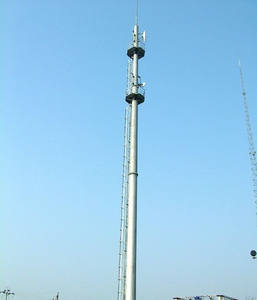 Tour monopole en acier galvanisée autoportante de télécommunication gamme de taille de 10-de 60m certifiée CE durée de vie de 30 + ans - Product Image 3