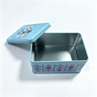 Boîte en métal rectangulaire de qualité alimentaire pour l'emballage de cadeaux, le stockage de chocolat, de thé, de bijoux, de sucre, de gâteaux et de collations
