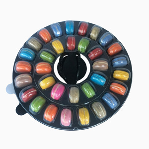 33pcs macaron plastic packaging clamshell blister round shape macaron package