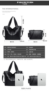 Sacs à main en cuir PU de qualité supérieure pour femmes, sacs fourre-tout à bandoulière grande capacité de couleur unie pour femmes, vente en gros - Product Image 3