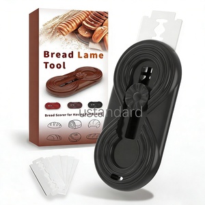 Couteau à trancher le <span class=keywords><strong>pain</strong></span> français, 6 lames de rechange, fixation magnétique pour réfrigérateur, lame à baguette - Product Image 3