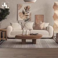 Mobilier moderne pour la maison hôtel villa salon canapé simple en bois massif avec base en cachemire ensemble de canapés trois places en velours