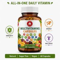 Complément Alimentaire Multivitaminé OEM en Capsules pour Hommes et Femmes – Vitamines et Minéraux Complets pour le Soutien Immunitaire, l'Énergie et la Santé Osseuse