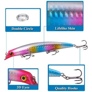 Hot Sales 12.5 cm Plastic <b>Fishing</b> Bait 14 Grams <b>Floating</b> Water Wave Lure for Catfish Marlin Pike Cod - Product Image 3