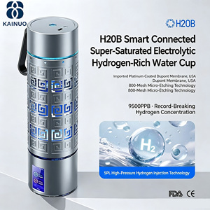 Generatore d'acqua idrogenata 9000ppb 2026 con bottiglia, 5000mAh, tecnologia SPE <span class=keywords><strong>PEM</strong></span>, App Smart Tracker, tazza sportiva portatile per esterni, casa, camper, in acciaio inossidabile - Product Image 2