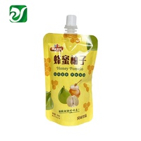 Pochettes de bec de miel de boisson sac d'emballage de jus debout personnalisé en feuille AL avec buse