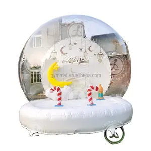 hot sale Attractive Christmas Inflatable Giant Snowglobe Human Size Snow Globe Blow Up Inflatable Snow Globes with led light