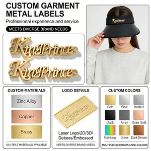 Étiquettes métalliques personnalisées en relief pour vêtements, étiquettes de couture personnalisées pour vêtements, maillots de bain, étiquettes <span class=keywords><strong>d</strong></span>écoratives pour sacs, logo en métal de luxe - Product Image 2