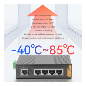 Guangte Gigabit 5 Port <b>Ethernet</b> Industrial Network <b>Switch</b> High Performance Security Supervise DIN-Rail Fiber - Product Image 1