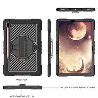 Étui de tablette robuste et résistant aux chocs pour usage professionnel et enfantin avec bracelet pour Samsung Tab S7 FE/S7 Plus/S8 Plus 12,4 pouces