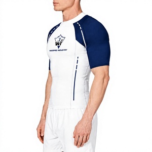 Camiseta Deportiva de Compresión de Neopreno de Manga Corta Unisex al por Mayor, para Entrenamiento de BJJ, MMA, Surf, Natación, Fitness, de Secado Rápido - Product Image 4