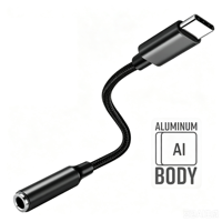 Adaptateur audio USB vers 3,5 mm, type C vers prise casque auxiliaire, dongle 16 bits 48 kHz HiFi DAC, câble adaptateur audio pour iPhone