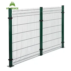 HT-FENCE Customized High Quality Home Outdoor Metal 3d Curved Wire Fence For Home