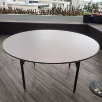 Gran oferta, mesa plegable de banquete duradera y barata de PVC para boda, comedor, restaurante