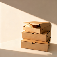 Cajas de Cartón Corrugado Reciclables para Empanadas Españolas con Logotipo Personalizado, Acabado Mate, Ventana y Diseño Plegable