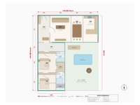 Villa Moderne de Luxe en Acier Léger Préfabriqué en Forme de L, Style Espagnol, 2 Chambres, 2 Salles de Bain, Un Étage, Étanche et Écologique