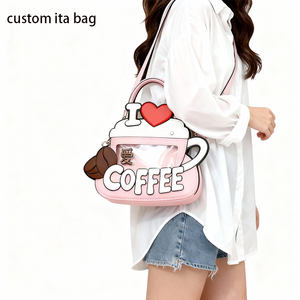 Mug à café de forme créative personnalisé, sac Ita unique avec fenêtre transparente pour tableau d'affichage et présentoir de badges - Product Image 3