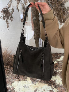 Women's PU Leather <b>Tote</b> <b>Bag</b> Polyester Lining Zippered Waterproof Large Capacity Single Shoulder <b>Bag</b> New Trendy Fashion All - Product Image 6